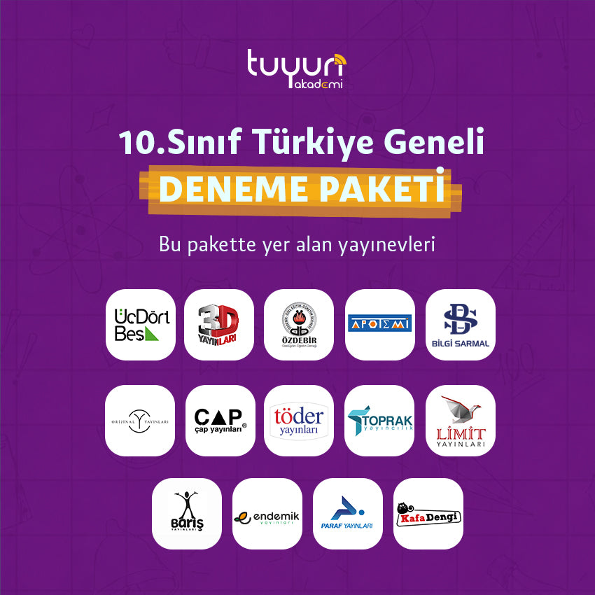 10.SINIF MAARİF MODEL TÜRKİYE GENELİ DENEME PAKETİ