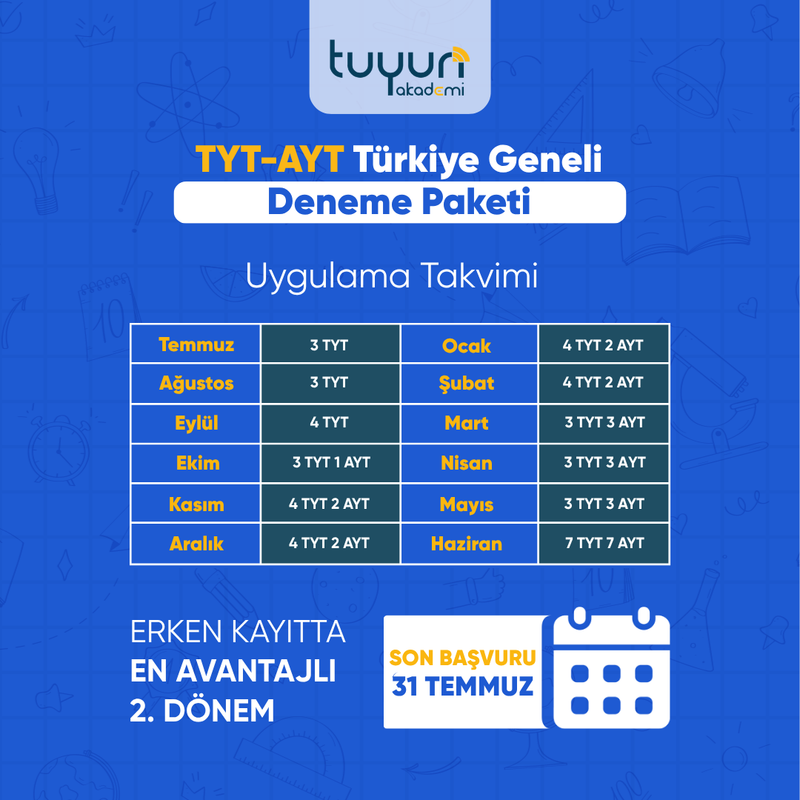 TYT-AYT TÜRKİYE GENELİ DENEME PAKETİ 27 - 3