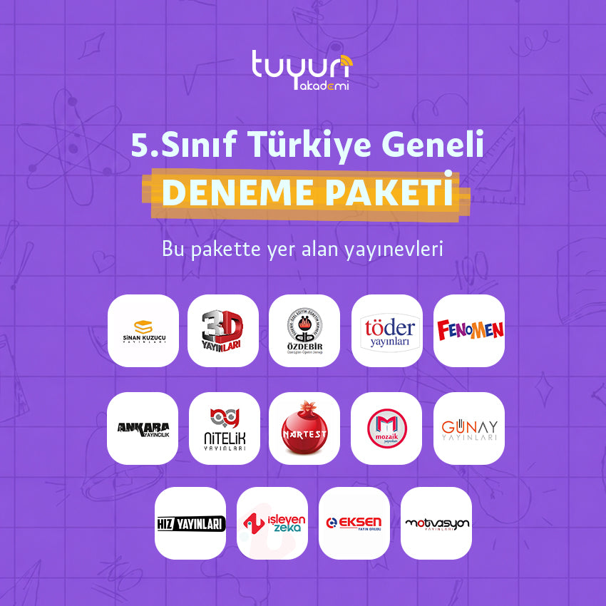 5.SINIF MAARİF MODEL TÜRKİYE GENELİ DENEME PAKETİ