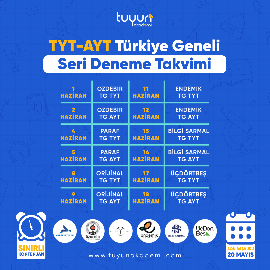 TYT-AYT TÜRKİYE GENELİ SERİ DENEME
