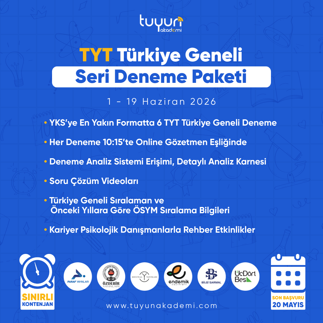 TYT TÜRKİYE GENELİ SERİ DENEME