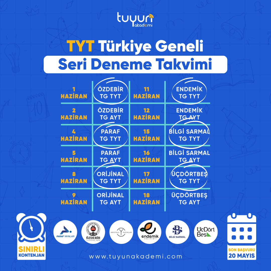 TYT TÜRKİYE GENELİ SERİ DENEME